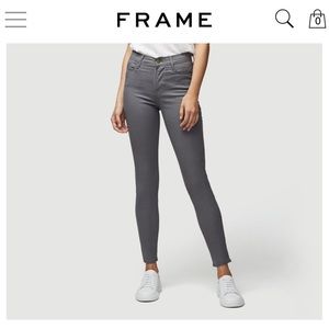 NWT Le High Skinny Coated (in smoke)
